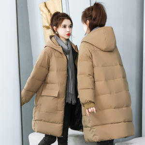 Extra Loose plus Size down Cotton Jacket Womens Small Size 200 Heavy Duty 300 Pounds Medium Length Winter Coat