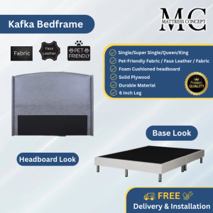 Mattress Concept Kafka Divan Bedframe Pet Friendly Fabric/Faux Leather/Fabric All Size Available