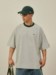 Broshood | Loose Casual Summer Embroidered Striped T-Shirt