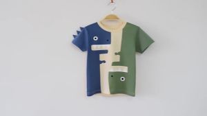 baju tshirt t-shirt budak lelaki perempuan boy girl shark 3D dinosaur printed cotton selesa