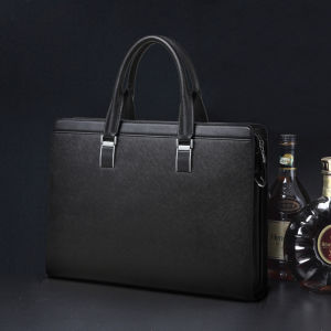 Blossom Leather Hair-Styling Mens Bag Leather Handbag for Men Cowhide 14-Inch Business Horizontal Crossbody Briefcase Office