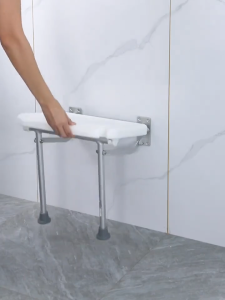 An LAN MALL【COD】Bathroom Folding Stool Old Man Shower Seat Toilet Old Man Safe Wall Chair People with Disabilities Barrier-Free Bath Stool