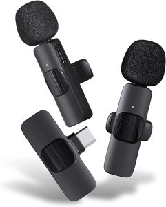 xqxm original Mic clip on wireless 2.4GHZ Lavalier Plug and Play Live Streaming dan Vlogging