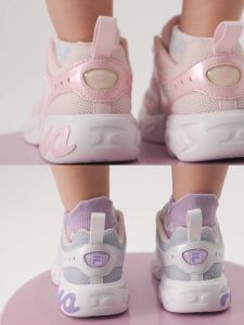 (EU28-35) FILA KIDS PELETTE HERITAGE Girls Sneakers in WHITE