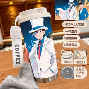 อะนิเมะโคแนน เคย์โดสแตนเลสฉนวนขวดน้ำหลอด สีเทาเข้ม ต้นฉบับซัดิสต์ความงามสูงคุณค่าผู้ชายผู้หญิงนักเรียน