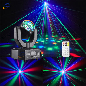 Super Mini Moving Head Pattern Beam Light with Aperture and Remote Control DMX512 DJ Disco Christmas Birthday Party Effect Light