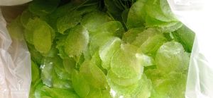 1KG KERIPIK KACA HIJAU TIPIS BULAT