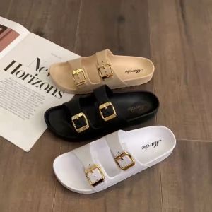 Mostwear  Thick-Sole Two Strap Fashion Slippers For Women (standard size）