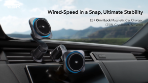 ESR OmniLock Magnetic Car Charger | Qi2 25W with CryoBoost | Fast Charge | Air Vent | Multi angle | Snap on