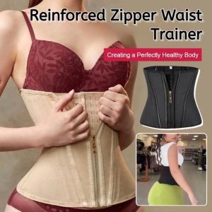 13 Steel-Bone Latex Reinforced Zipper Waist Trainer Waist and Abdominal Nylon Body Shaper Belt