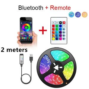 other | USB LED Strip Lights 5V 5050 Smart Luces Led Light APP Control Color Changing TV Backlight Flexible Lamp Tape for Room Deco