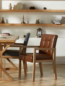 Modern Simplicity Cat Scratching Leather Backrest Dining Table Chair Home Use Retro Style Sofa Chair for Adults in Leisure Spaces