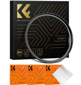 K&F CONCEPT Brass Filter Adapter Ring Step-Up Ring Compatible with All Camera Lens&Filters Frame thickness 2.9mm with 3 cleaning cloths