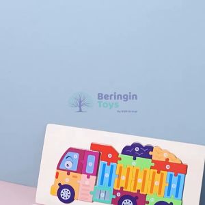 Beringin Toys Large Traffic Matching 3d Puzzle / Mainan Puzzle Kayu / Mainan Edukasi Anak