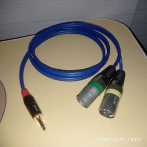 Kabel Jek Mini Stereo 3.5mm To 2 XLR Male Kabel audio Kitani