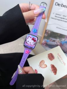 Colorful Button Star Thin Denim Quiet Apple Watch Band S978 Compatible Y2K Style Bracelet for Smartwatch Accessories