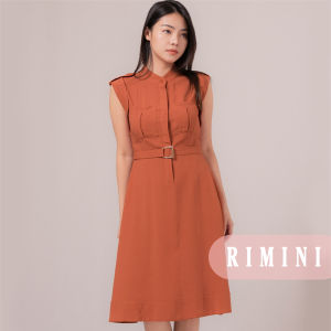 RIMINI - Dress Wanita Casual Turtlenek Putungan Belted Big Size - Naielle Dress - 85581