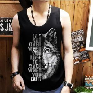 ShopAoi - Kaos tanpa lengan Wolf / Singlet / Kaos Pria Murah Berkualitas