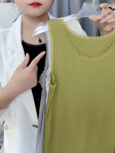 เสื้อกั๊กผ้าฝ้ายคอตตอนสไตล์ลำลองสำหรับผู้หญิงในฤดูใบไม้ผลิและฤดูร้อน แขนกุด เสื้อเชิ้ตแขนกุดแบบลำลอง