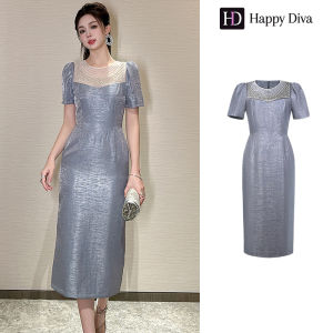 Happy Diva ชุดผู้หญิงชุดสีน้ําเงินชุดลําลองชุดแต่งงานชุดปาร์ตี้อย่างเป็นทางการชุดทํางานปาร์ตี้ 9031