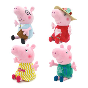30cm Peppa Plush Pig Anime Figure George Mummy Pig Daddy pig Cartoon Anime Stuffed Toys Dolls Party Decoration Gift For Children