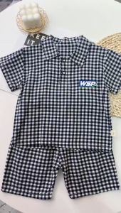 Childrens clothing set cotton baby boys summer kids short sleeves+comfortable shorts set fashionable 0-5 years old
