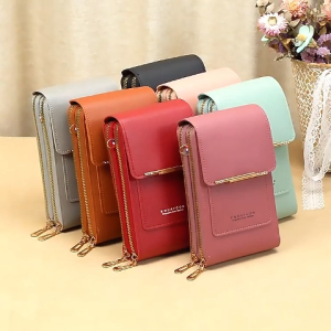 Crossbody Phone Bag Touch Screen Womens Sling Bag Korean Mobile Cell Phone Card Holder Lady Wallet Shoulder Bag