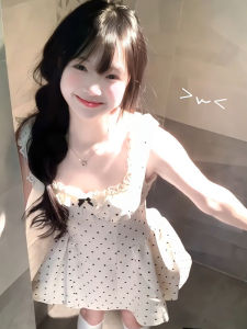 Váy Ngắn Tay Không Dây Ren Ngọt Ngào Kiểu Pháp Cho Nữ Váy Ngắn Xếp Ly Váy Ngắn Mùa Hè Váy Ngắn Chữ A Váy Ngắn Mùa Hè