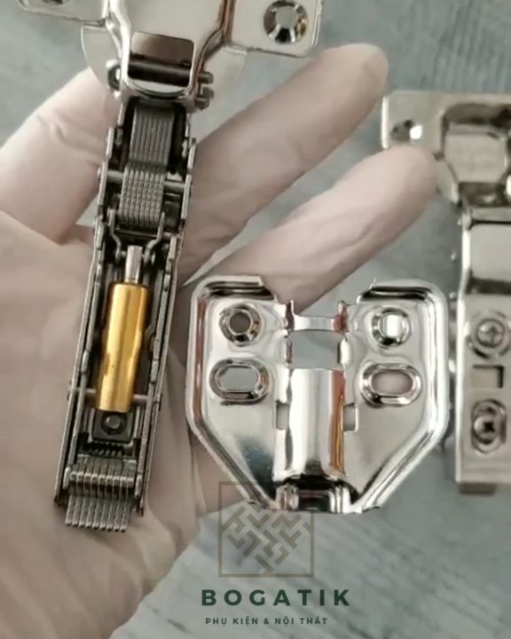 Bản lề giảm chấn inox, bản lề cửa tủ bếp, lõi đồng, tháo lắp nhanh, siêu dày 1.5mm, hàng chất lượng cao