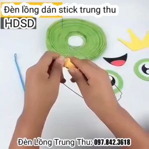 Sét làm đèn lồng Trung Thu lắp ráp bé tự dán sticker (Mẫu Mới) đồ chơi trung thu hanmade phát sáng nhấp nháy