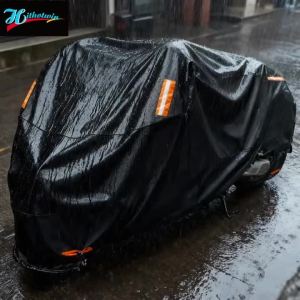 Thick 300D Black Motorcycle Covers Design Waterproof Motors Dust Rain Snow UV Protector Cover Indoor Outdoor