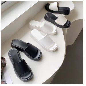 Dép đế xuồng quai ngang phong cách Hàn Quốc đế cao 5-7cm thời trang mới Trend 2025