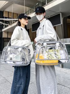 Large Capacity PVC Travel Storage Bag Beach Swimming Handheld Fitness Bag Wet And Dry Separation Single Shoulder Crossbody Bag