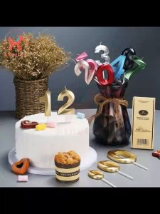 7cm Cake Candle number 0-9 big Smokeless windproof candle Birthday Gift Wedding party decoration Kingtex party needs