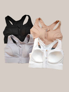 High-Intensity One-Piece Zipper Sports Bra Thin Yoga Fitness Gym Vest Shockproof Summer Wearable Beautiful Back Sports Bra