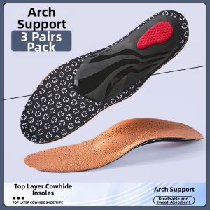 JVBV | Arch Support Mens Leather Insoles Full-Length Arch Cushion Anti-Odor