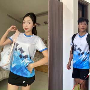 Áo Cầu Lông Quần Cầu Lông Bộ Cầu Lông Nam Nữ Chuyên Nghiệp Vải Thoáng Khí A822 - V Badwear