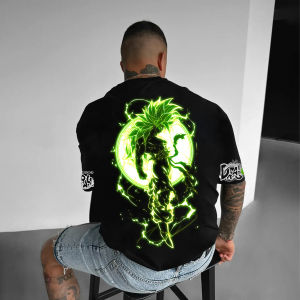 เสื้อยืดคอกลมแขนสั้นลายดราก้อนบอล โกคู ผ้าฝ้าย ทรงหลวม สไตล์อเมริกัน สำหรับผู้ชายและผู้หญิง ใส่สบาย ระบายอากาศ เหมาะสำหรับฤดูร้อน