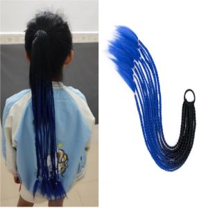 Băng Đô Giả Tóc Đuôi Ngựa Nhiều Màu Đỏ Chuyển Màu Cho Bé Gái Phụ Kiện Tóc Khiêu Vũ Samba Phụ Kiện Tóc Giả Cho Trẻ Em