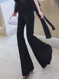 High Waist Commuter Cool Pants Womens Leg Lengthening Versatile Long Pants Asymmetric Design Casual Trousers for Young Women