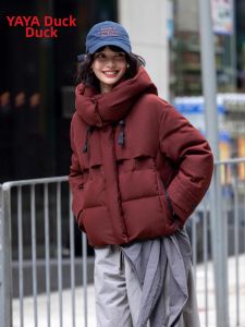 YAYA | Thickened Short-Style Petite Fashion Hooded Duvet Coat