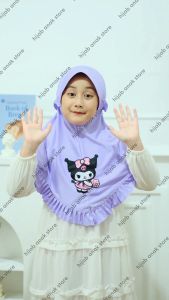 JILBAB ANAK TK - SD KUROMI LUCU VIRAL JILBAB ANAK USIA 4-7 TAHUN PAKAIAN MUSLIM ANAK PEREMPUAN