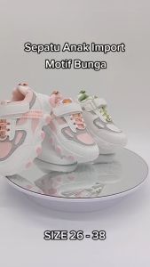 Coming Soon!! Sepatu Import Sneakers Anak Import Motif New Bunga