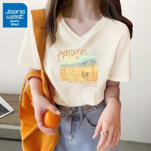 Jeanswest | Áo Thun Đa Năng Cổ V Bằng Cotton