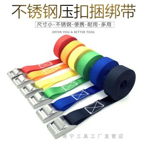 25mm Stainless Steel Pressing Buckle Luggage Binding Rope Fastener Tensioner Tension Motorcycle Fixed Tightening Strip Rope Fastener