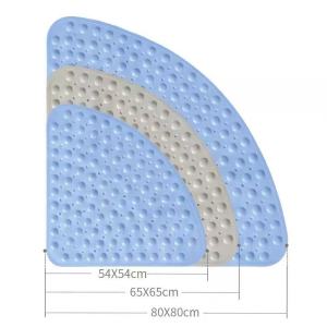 Fan Shaped Bubble Design Anti-slip Bathroom Mat