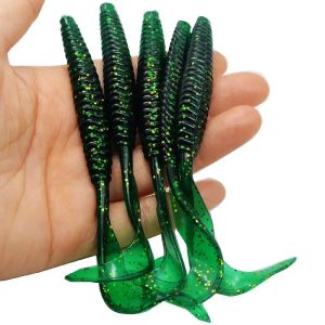 1/5Pcs Fishing Lures Soft Silicone 6g 13cm Worm Jigging Wobblers Shrimp Fishy Smel Additive Tackle Bass Carp Artificial Baits