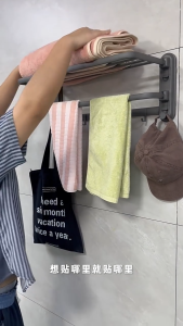 KESOL Suction cup towel rack bathroom non-punching towel rack rack toilet rack integrated space aluminum toilet pendant