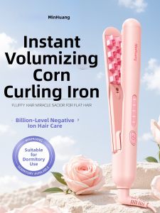 MinHuang | Negative Ion Volumizing Hair Root Straightener Curling Iron