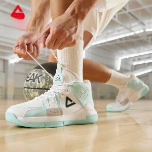 Peak Mens Basketball Shoes New Model Breathable Mesh Sport Shoes Student Anti-slip Wear-resistant Low-top Synthetic Leather
